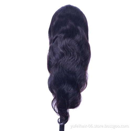 Wholesale Body Wave Human Hair Wig Long Raw Brazilian Hair Full Transparent Lace Frontal Wig For Black Women